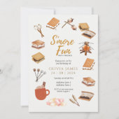 年齢より多くのおもしろい友達キャンプ誕生日 招待状 (正面)