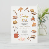 年齢より多くのおもしろい友達キャンプ誕生日 招待状 (スタンド正面)