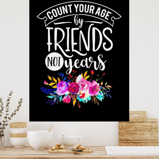 年齢を友人に数える ポスター (キッチン)