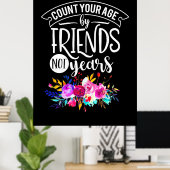 年齢を友人に数える ポスター (ホームオフィス)