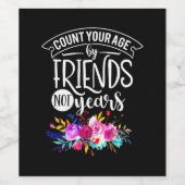 年齢を友人に数える ワインラベル (シングルラベル)