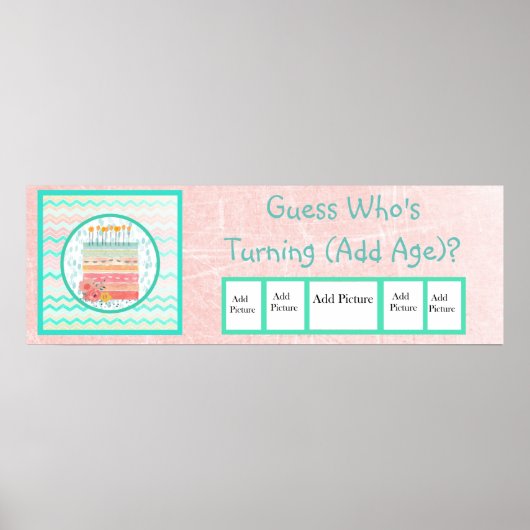 年齢を変更するユーザーの誕生日バナーのポスター ポスター (正面)