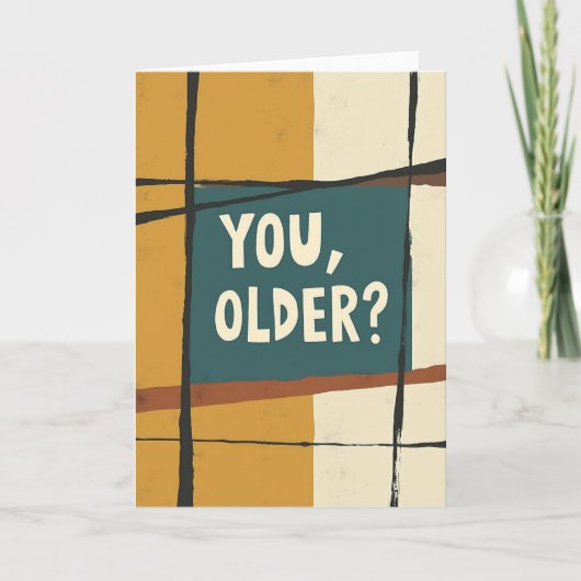 年齢を尋ねる誕生日カード カード (正面)
