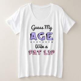 年齢を当ててみて レディース 基本的プラスサイズTシャツ プラスサイズTシャツ