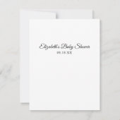 年齢を推測する |フォトブライダルシャワーゲーム 招待状 (裏面)