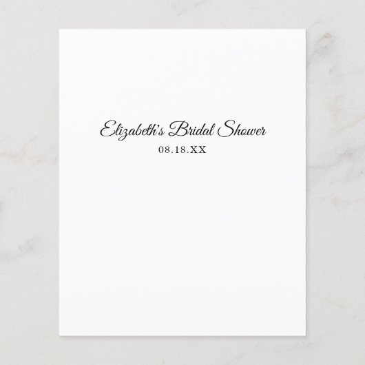 年齢を推測する |ブライダルシャワー (裏面)