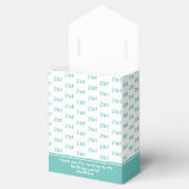 年齢オフセット番号パターン – ティール（緑がかった色）/白 フェイバーボックス (オープン)