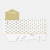 年齢オフセット番号パターン – 金ゴールド/白 フェイバーボックス (折り畳みなし)