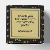 年齢オフセット番号パターン – 金ゴールド/黒 フェイバーボックス (上部)