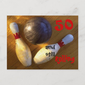 年齢カスタマイズボーリング誕生日 ポストカード