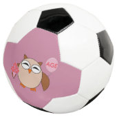 年齢カスタム誕生日フクロウサッカーボール サッカーボール (3/4)