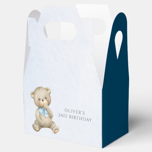 年齢テディベア少年の誕生日 フェイバーボックス (オープン)