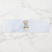 年齢テディベア少年の誕生日 ペットボトルラベル (シングルラベル)