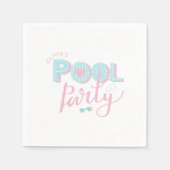 年齢プールのパーティー誕生日 スタンダードカクテルナプキン (正面)