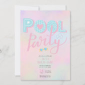 年齢プールのパーティー誕生日 招待状 (正面)