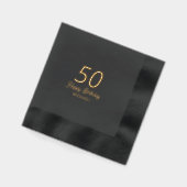 年齢マイルストーンエレガントハッピーバースデー名 箔ナプキン (左)