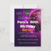 年齢不問 - ディスコ バースデー パーティー 招待状 (正面)