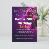 年齢不問 - ディスコ バースデー パーティー 招待状 (スタンド正面)