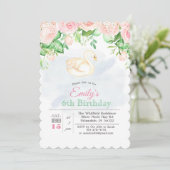 年齢問わず - スワン フラワーガール 誕生日 インビテーション (スタンド正面)