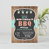 年齢問わず - バースデー BBQ バーベキュー チョーク 招待状 (スタンド正面)