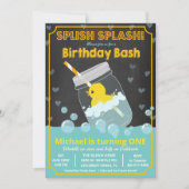年齢問わず - ラバーダック誕生日招待状 招待状 (正面)