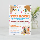 年齢問わず - ロッククライミングの誕生日招待状 招待状 (スタンド正面)