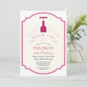 年齢問わず - ワインラベル 誕生日 インビテーション (スタンド正面)