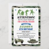 年齢問わず - 軍人 誕生日 インビテーション (正面)