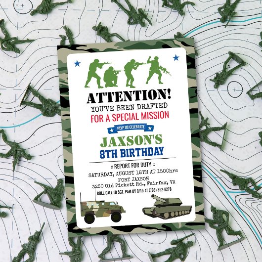 年齢問わず - 軍人 誕生日 インビテーション