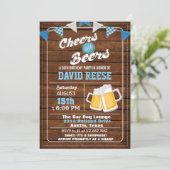 年齢問わず - Cheers and Beers バースデー招待状 招待状 (スタンド正面)