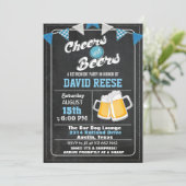 年齢問わず - Cheers and Beers 退職お祝い招待状 招待状 (スタンド正面)