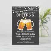 年齢問わず - Cheers & Beers バースデー招待状 招待状 (スタンド正面)