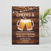 年齢問わず - Cheers & Beers バースデー招待状 招待状 (スタンド正面)