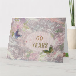 年齢固有の誕生日フェミニン花模様 カード