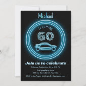 年齢男らしマイルストーン – レーサー誕生日パーティー 招待状 (正面)