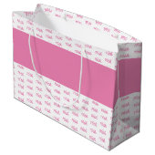 年齢番号のパターン – ピンクと白 ラージペーパーバッグ (裏面アングル)