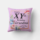 年齢番号名変更文字おばあちゃん誕生日 クッション (裏面)