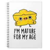 年齢相応に大人の私 - 面白いチーズのダジャレ ノートブック (正面)