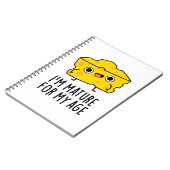 年齢相応に成熟している - 面白いチーズのダジャレ ノートブック (左側)