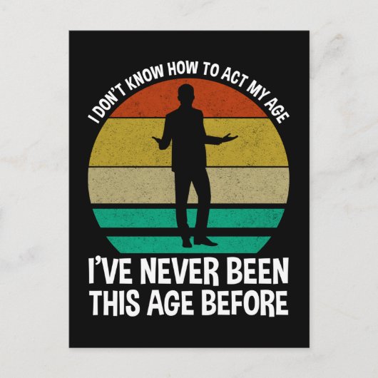 年齢相応の振る舞い方がわからない ポストカード (正面)