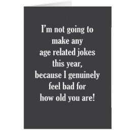 年齢関連の冗談のバースデー・カード