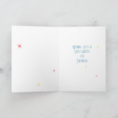 年齢21おもしろい3Dブルーチル21st誕生日カード カード (内部)