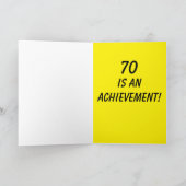 年齢70のためのバースデー・カード カード (内部)