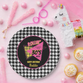 年齢90代の千鳥格子の誕生日パーティー ペーパープレート (パーティー)