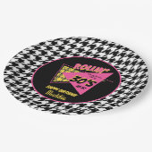 年齢90代の千鳥格子の誕生日パーティー ペーパープレート (アングル)