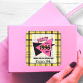 年齢90代の誕生日パパーソナライズされたーティー スクエアシール