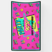 年齢90年代のレトロなバースデーパーソナライズされたタバナー 横断幕 (縦)