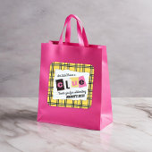 年齢90年代の黄色い格子状のサプライズ誕生日パーティー スクエアシール