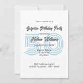 年齢 ナンバー 背景 誕生日パーティー 招待状 (正面)