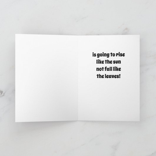 年齢「上昇」と同じ「秋誕生日」をお楽しみください。 カード (内部)